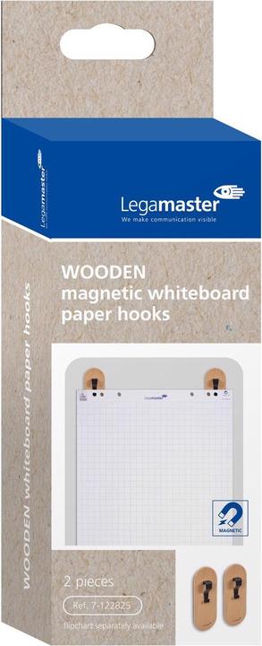 Image du produit Legamaster Porte-papier Wooden Whiteboard, 2 pièces, marron clair