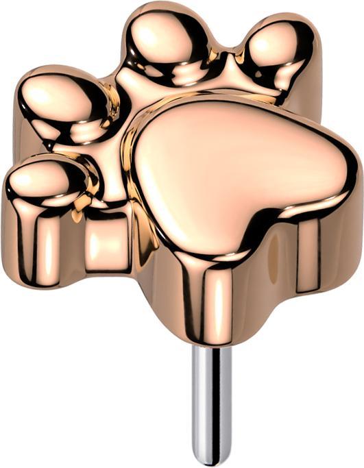 Actual product image Star Piercing Threadless paw rose gold (without brass, Titanium)