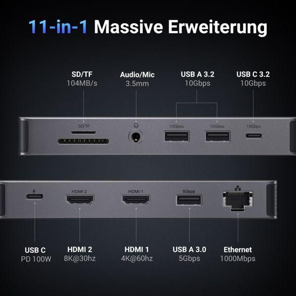 Immagine prodotto Ugreen Revodok Pro 211 (USB-C, 11 Porti)