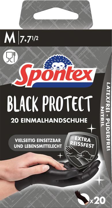 Produktbild Spontex Einmalhandschuhe black protect X20 Gr. 7 (7)