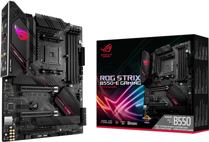 Actual product image ASUS ROG STRIX B550-E GAMING (AM4, AMD B550, ATX)