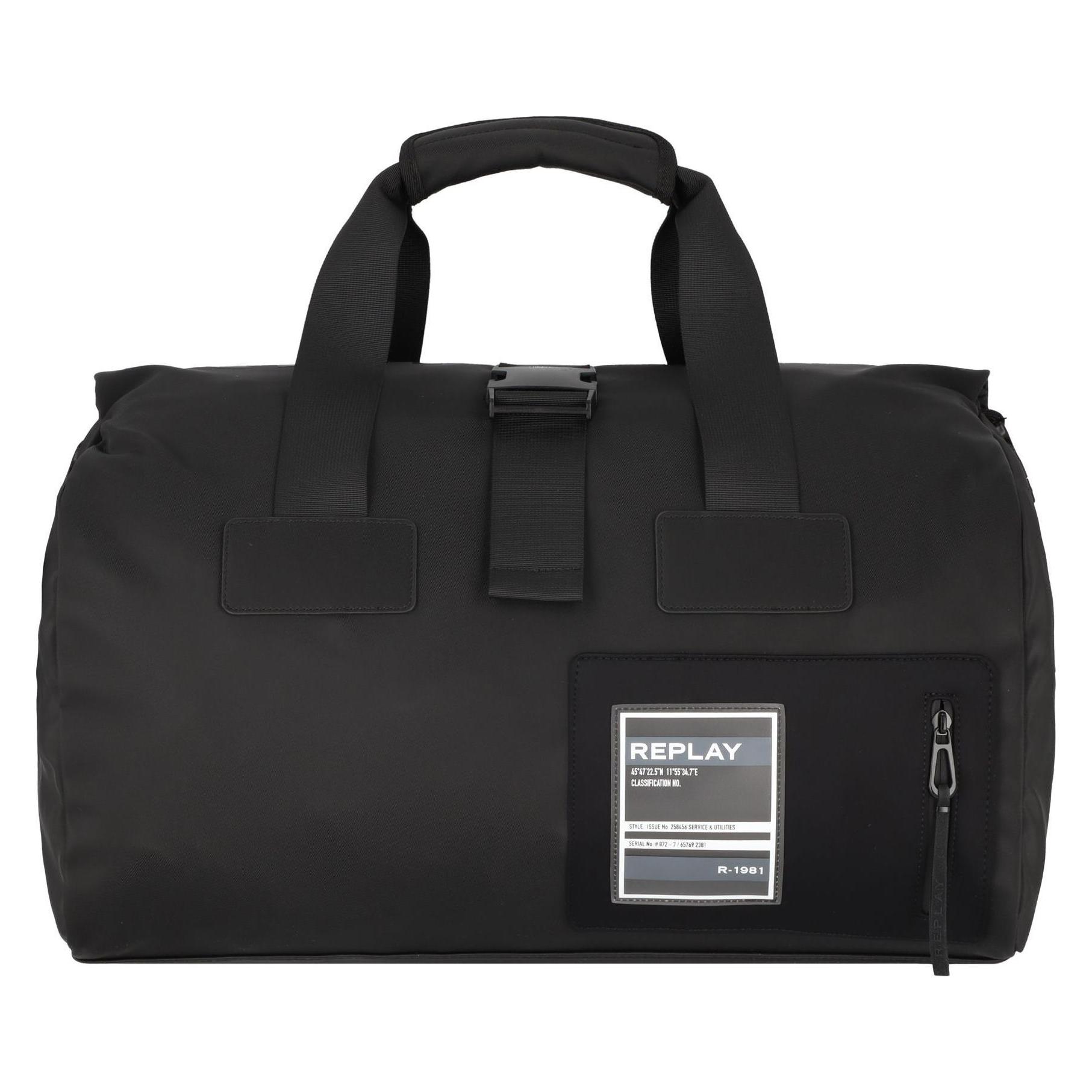 Replay, Koffer, Weekender Reisetasche 52 Cm, Schwarz, (39 l)