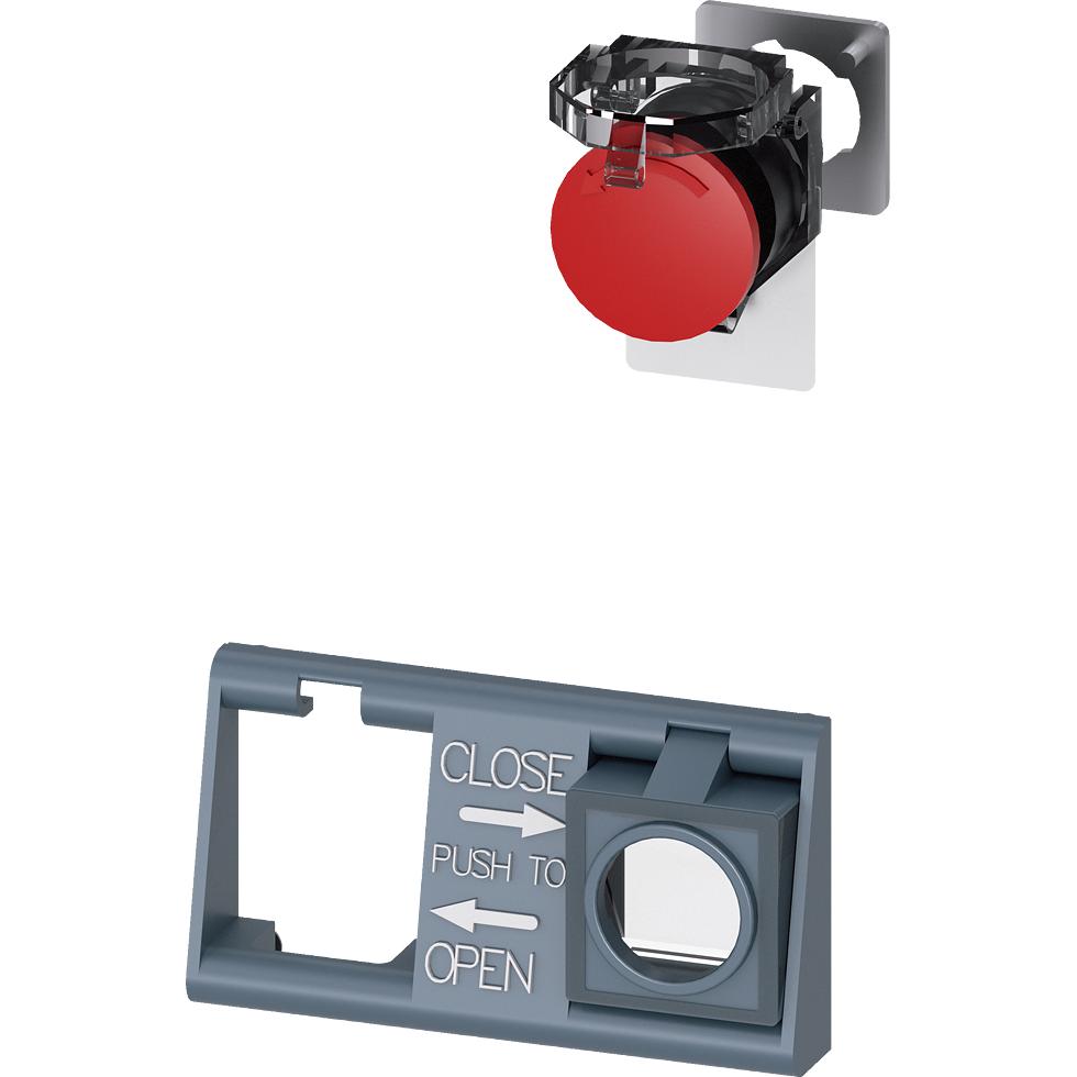 Siemens Pulsante a fungo per l'arresto di emergenza, Pulsante + Interruttore