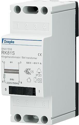 Actual product image Doepke Bell transformer 1A 8VRK81Switchable off on primary side