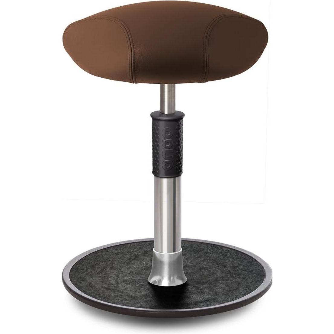 Ongo, Bürostuhl, Sitz- Stehhocker Free Regular Triangel Boxmark Leder Braun chrom /schwarz