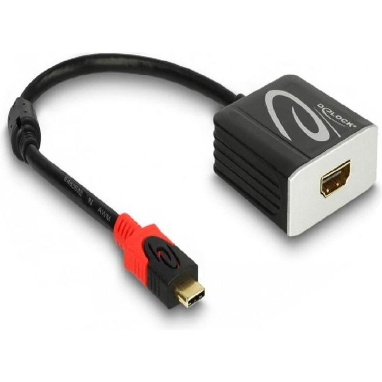 Thumbnail - Delock USB Typ-C zu (HDMI, 20 cm), Data + Video Adapter, Schwarz