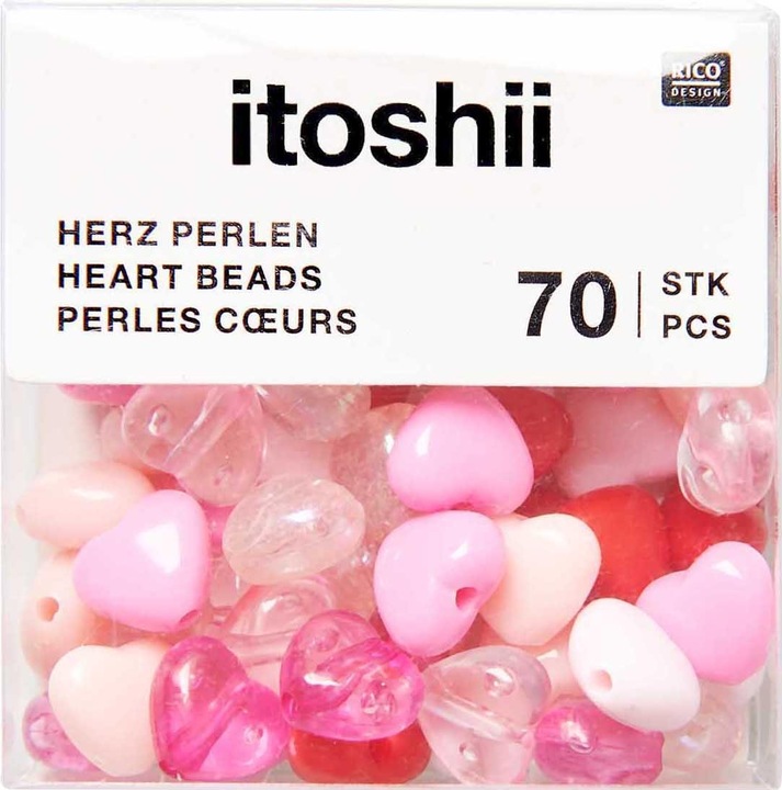 Produktbild Rico Design itoshii Perlen, Herzen, 70 Stück