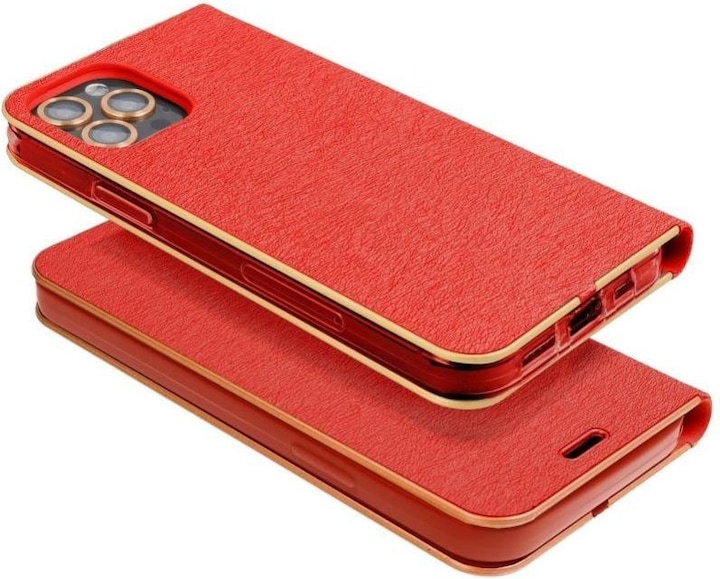 Produktbild Forcell Book case OEM LUNA Book Gold for SAMSUNG A13 5G / A04S red (Samsung Galaxy A13 5G, Samsung Galaxy A04S)