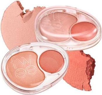 Actual product image Fwee Mellow Dual Blush Cr01 Juicy Smile Dual Color Jelly Texture 12 Colors