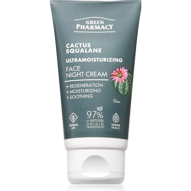Schubiger, Crema viso, Green Pharmacy Krem do twarzy Kaktus i skwalan 50ml (50 ml, Crema notte)