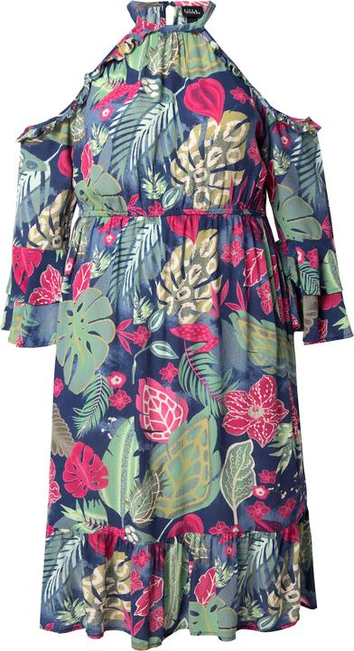 Produktbild Ulla Popken Kleid, A-Linie, Rundhals, schulterfrei, 3/4-Arm (42, 44)