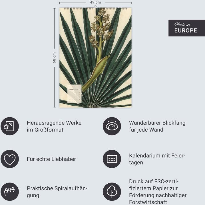 Produktbild Botanicals Kalender 2026 (49 x 68 cm)