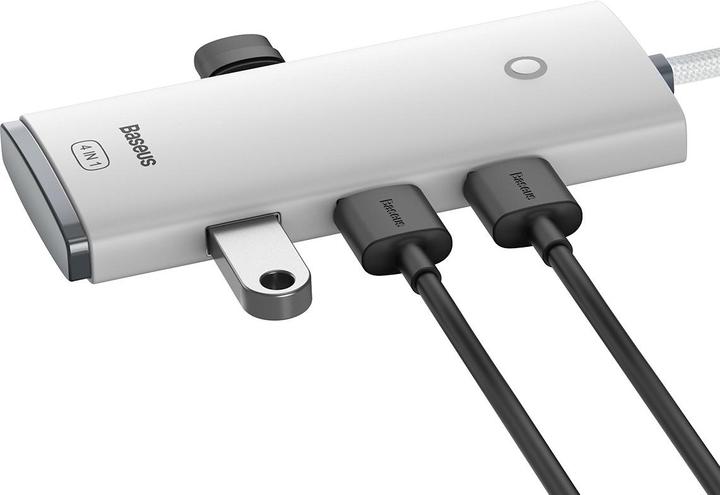 Produktbild Baseus Lite Series 4-Port Type-C HUB Adapter (Type-C to USB 3.0*4) 25cm White (USB-C, 4 Ports)