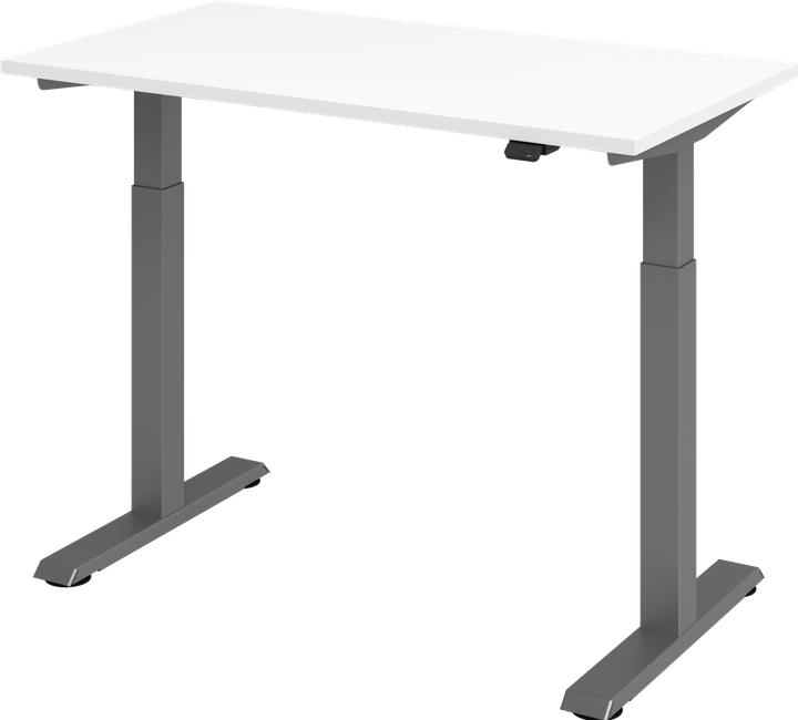 Produktbild Hammerbacher Sitz-Steh-Schreibtisch el.120x67cm Weiss (120 x 67 x 71 cm)