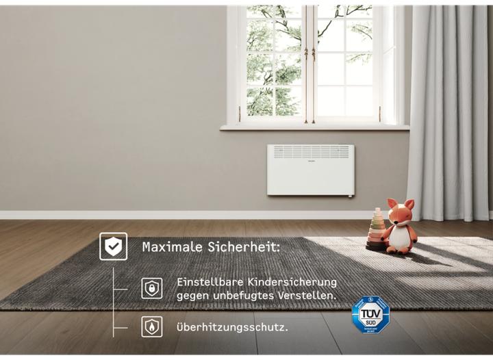 Produktbild Stiebel Eltron CNS 2000 Plus LCD, 2,0 kW Wandkonvektor für ca. 25 m², TÜV geprüft (2000 W)