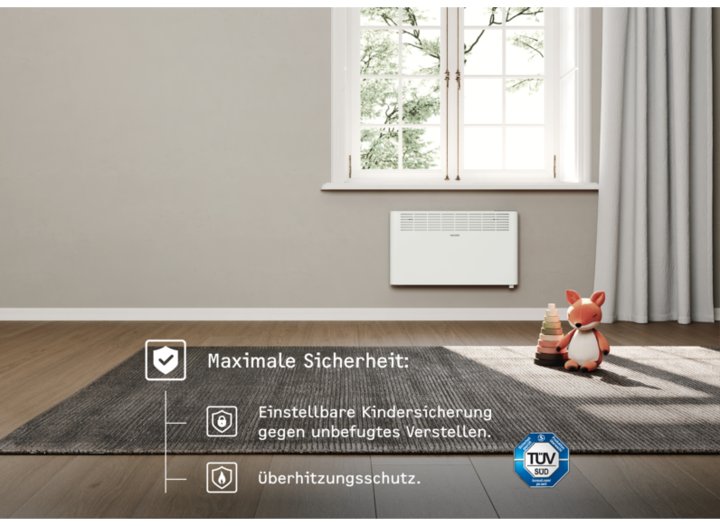 Produktbild Stiebel Eltron CNS 2000 Plus LCD, 2,0 kW Wandkonvektor für ca. 25 m², TÜV geprüft (2000 W)