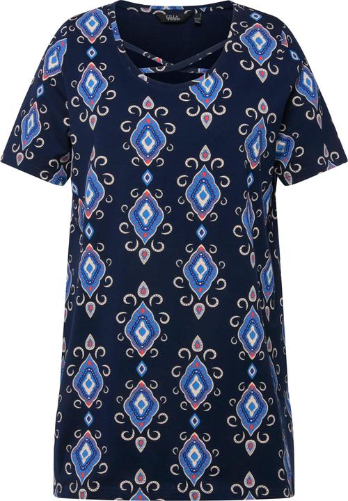 Actual product image Ulla Popken Abstract Print Short Sleeve Knit Tunic (46, 48)
