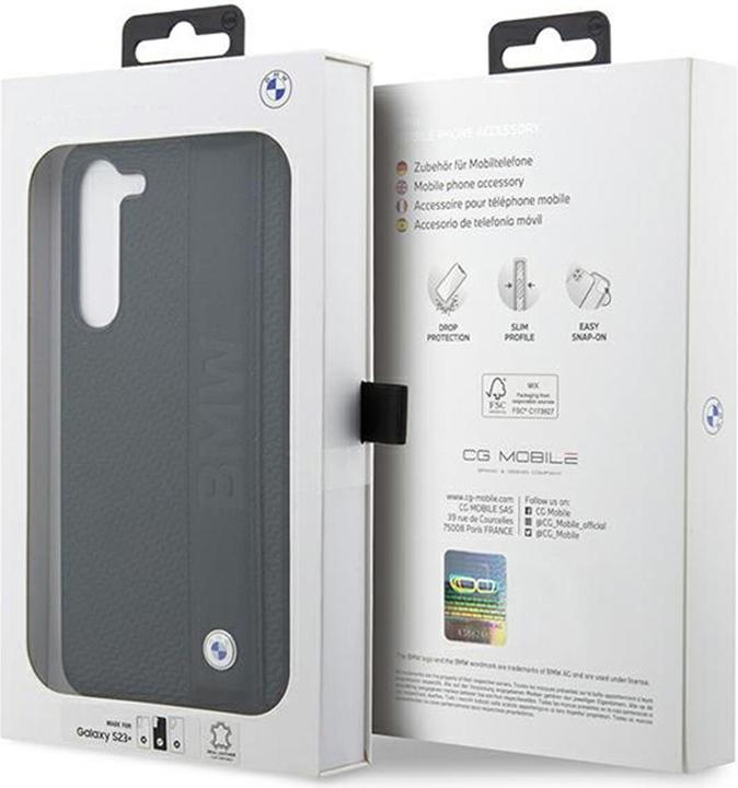 Produktbild BMW Etui BMHCS23M22RDPK S23+ S916 czarny/black hardcase Leather Textured & Stripe (Samsung Galaxy S23+)