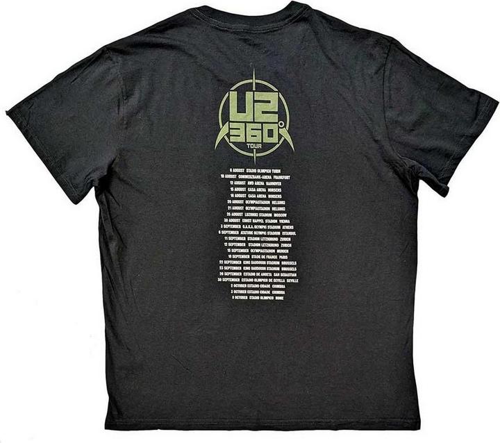 Image du produit U2 Adult 360 Degree Tour 2010 Band Photo Back Print TShirt (XL)