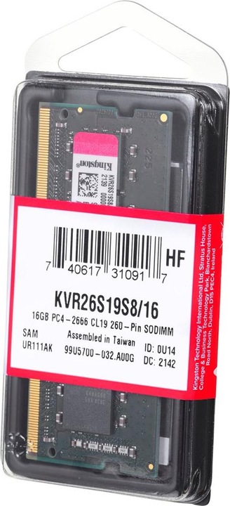 Produktbild Kingston ValueRAM (1 x 16GB, 2666 MHz, DDR4-RAM, SO-DIMM)