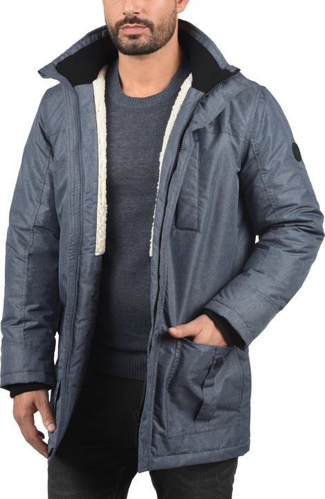 Image du produit Solid Octavus Manteau D'Hiver À Capuche Avec Peau De Mouton Parka D'Hiver Veste Longue Pour Homme (XL)