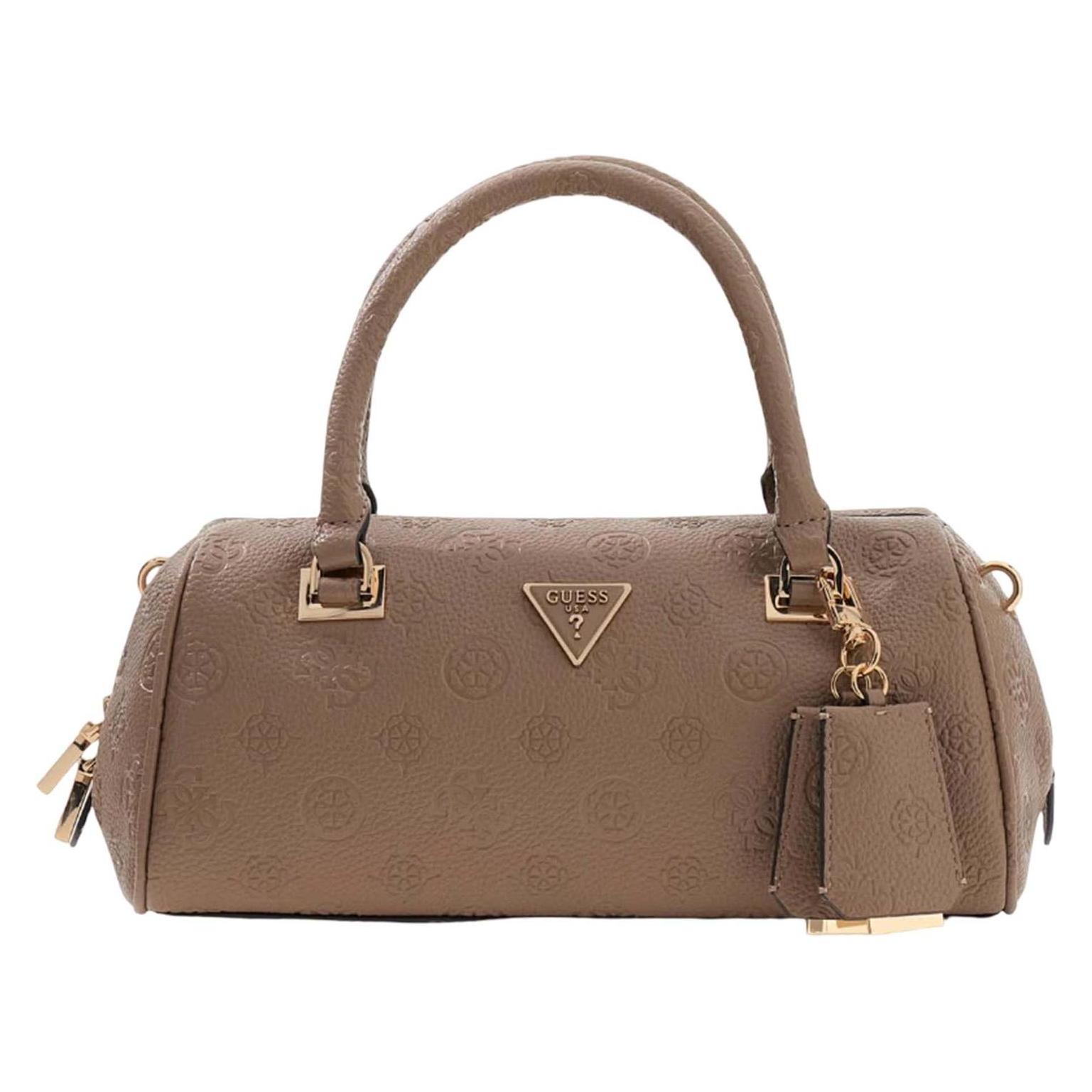 Guess, Damen, Handtasche, Cresidia Ii Box Satchel, Beige