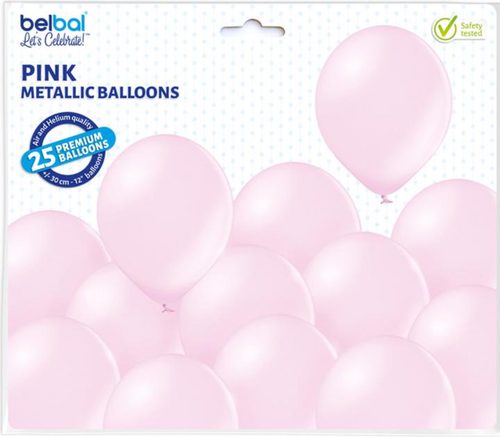Immagine prodotto Belbal 25 Palloncini decorativi rotondi Ø 33 cm ROSA METALLICO (25 x)