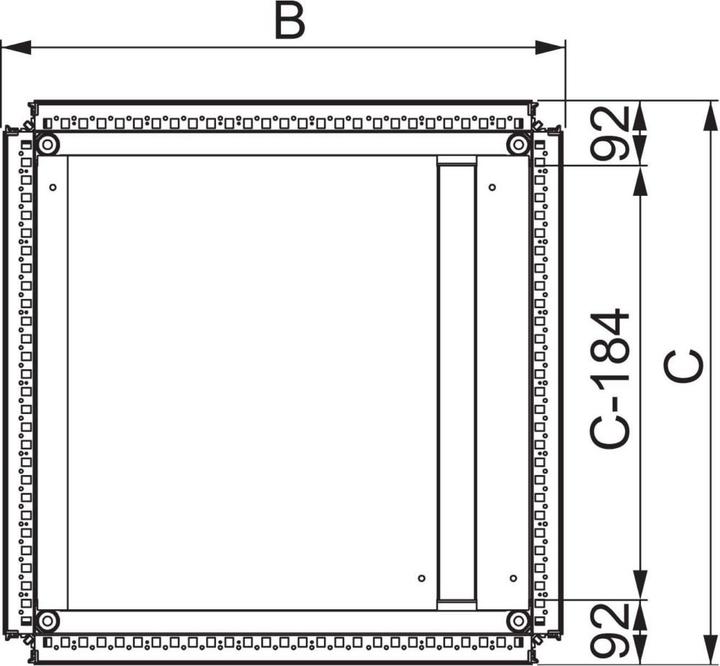 Actual product image APC Cable entry plate Spacial 1 thru clip fix. 1000x500mm