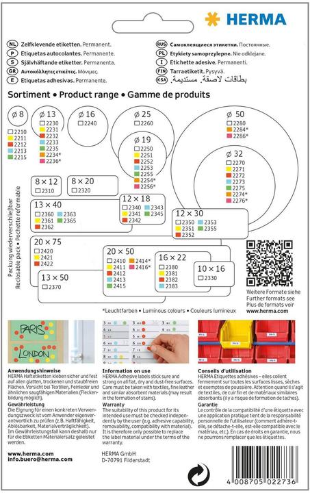 Image du produit HERMA Points de repère