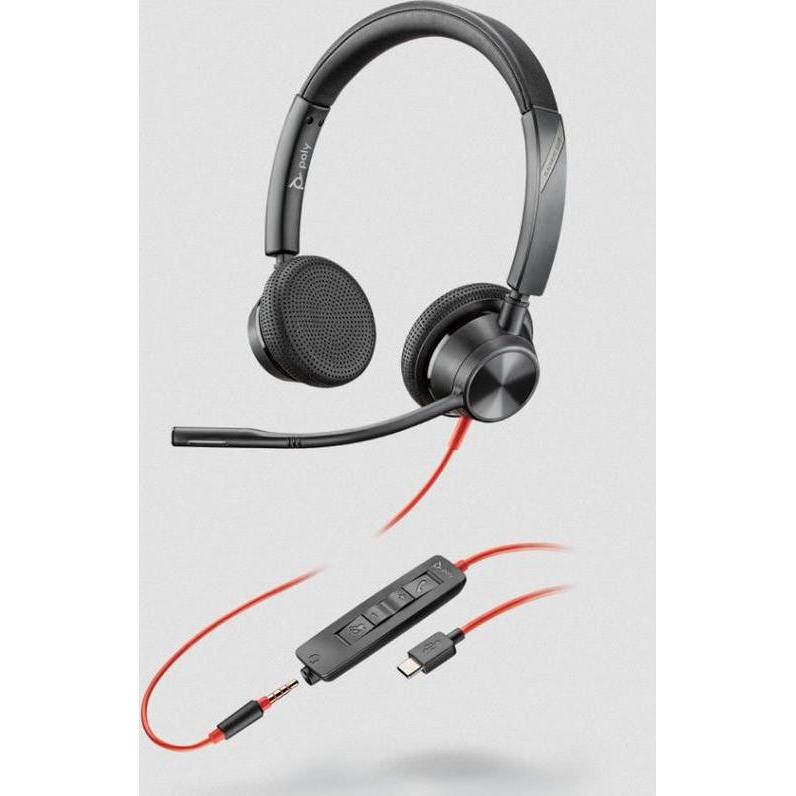Poly Blackwire 3325 USB-C Headset (Kabelgebunden, USB-C), Office Headset, Schwarz