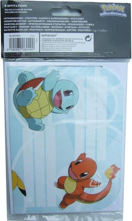 Immagine prodotto Sombo Inviti di compleanno Pokemon (8 pz.)