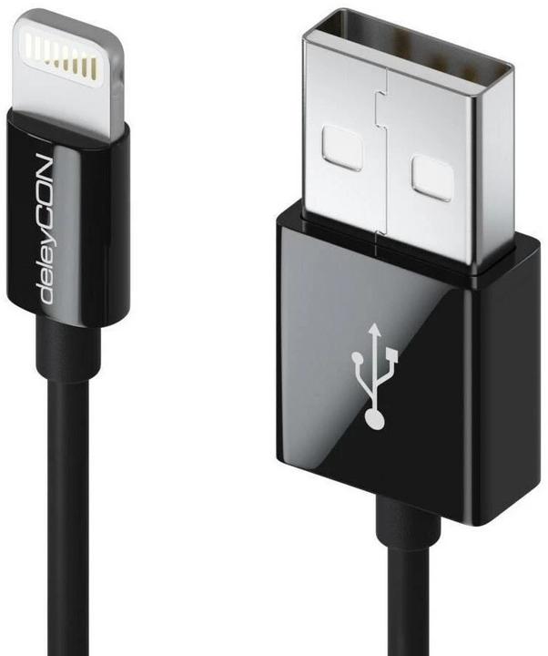 Produktbild deleyCON Lightning-USB Kabel (1 m, USB 2.0)