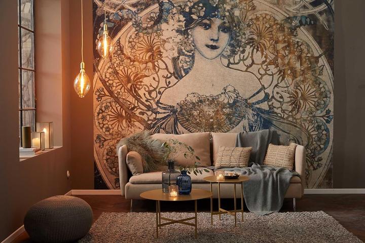 Productafbeelding Komar Porcelaine vliesbehang met 6 panelen 300 x 280 cm