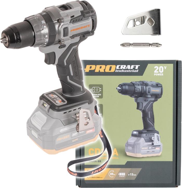 Produktbild Procraft Industrial CD20Abb Akku Schlagbohrschrauber 20 V 85 Nm Solo - ohne Akku, ohne Ladegerät