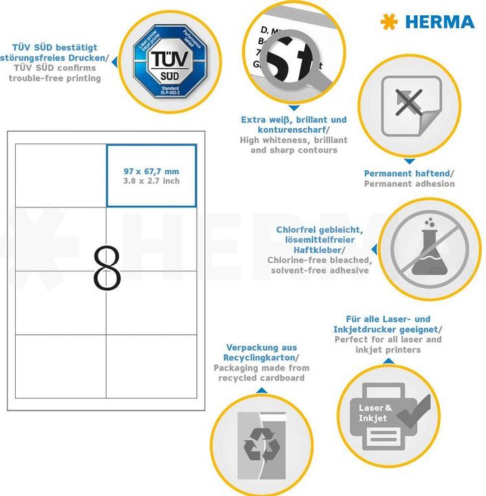 Immagine prodotto HERMA Etichette universali A4