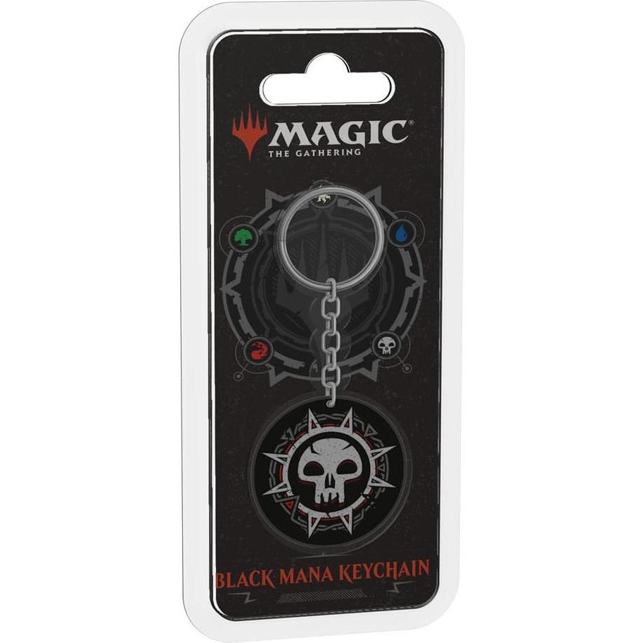 Thumbnail - Konix, Herren, Schlüsselanhänger, Magic the Gathering porte-clés Black Mana, Grau, Schwarz
