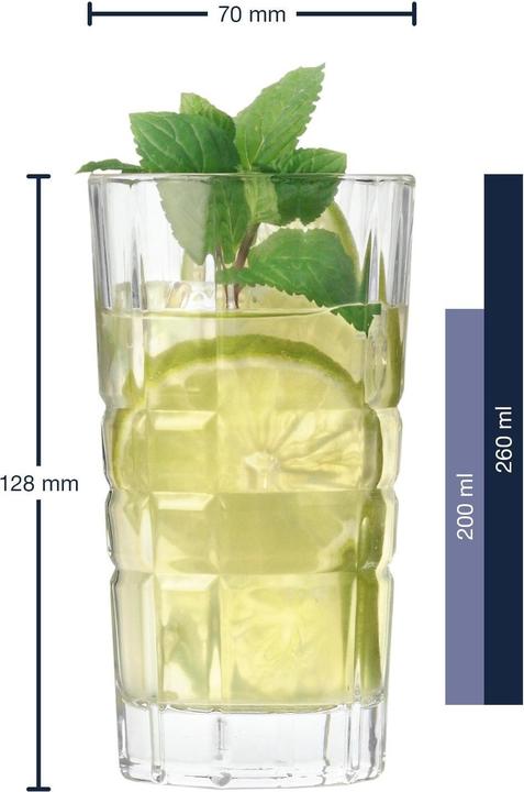 Image du produit Leonardo Longdrinkglas Spiritii 260 ml, 4 Stück, Transparent (2.60 dl, 4 x, Verres à long drink)
