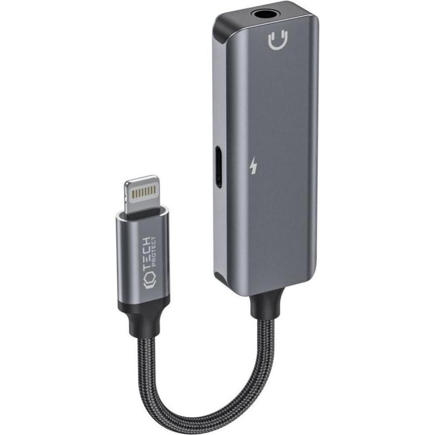 Tech-Protect UltraBoost audio Lightning (male) / 3.5mm mini jack (female) - Lightning (female) adapt (Lightning, Lightni...