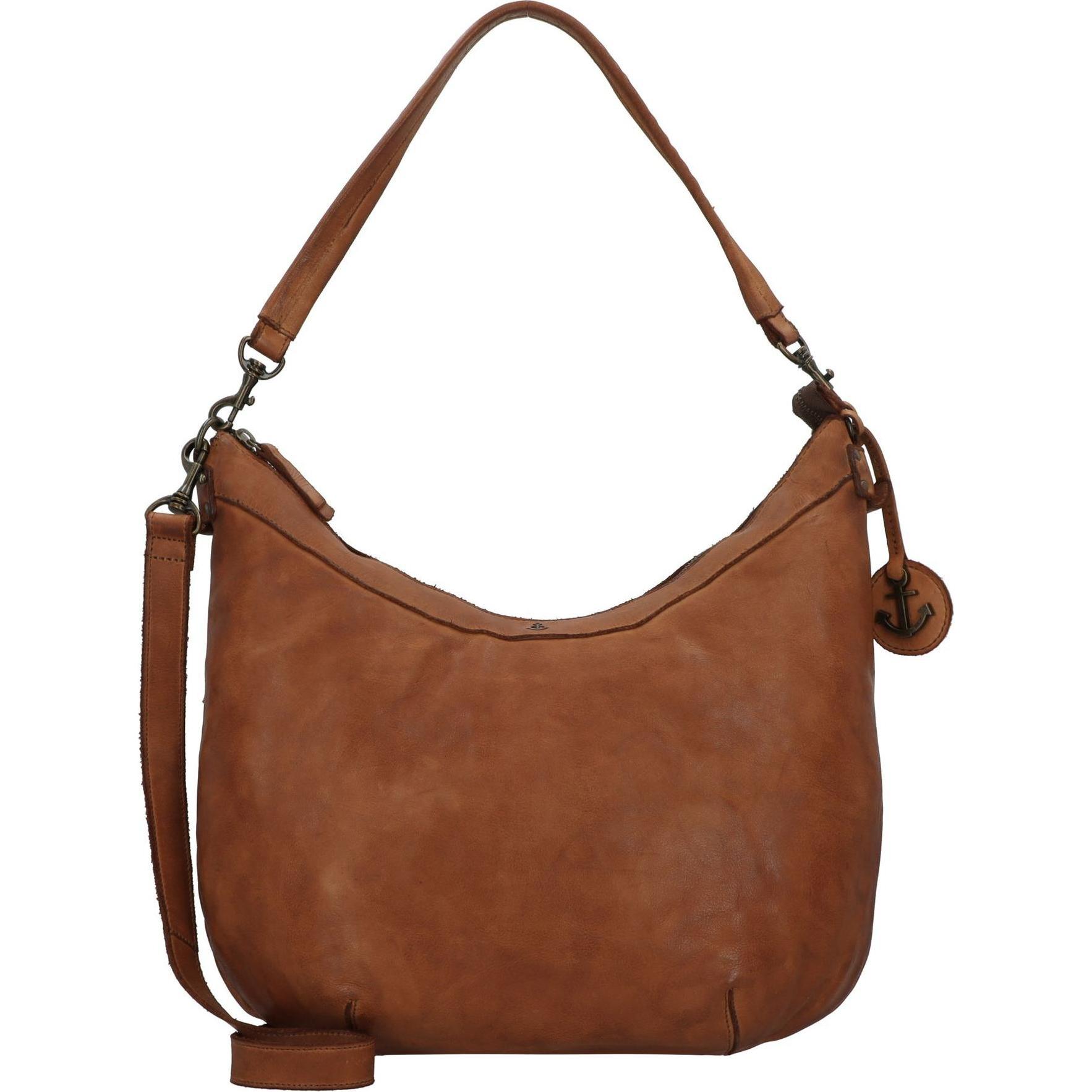Harbour 2nd, Handtasche, Anchor Love Amar Schultertasche Leder 33 cm, Braun