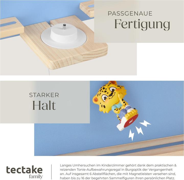 Produktbild tectake Wandregal MyLittleStory Fortress für bis zu 16 Tonies