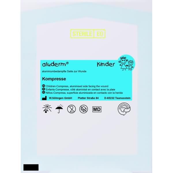 Produktbild Aluderm Kinder Kompressen 6 x 6 cm, 1 St. Kompressen