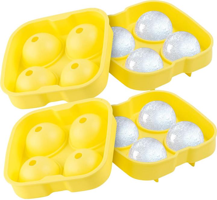 Produktbild Infactory 2er-Set Silikon-Eiswürfelform "Ice Balls" für XXL-Eiskugeln