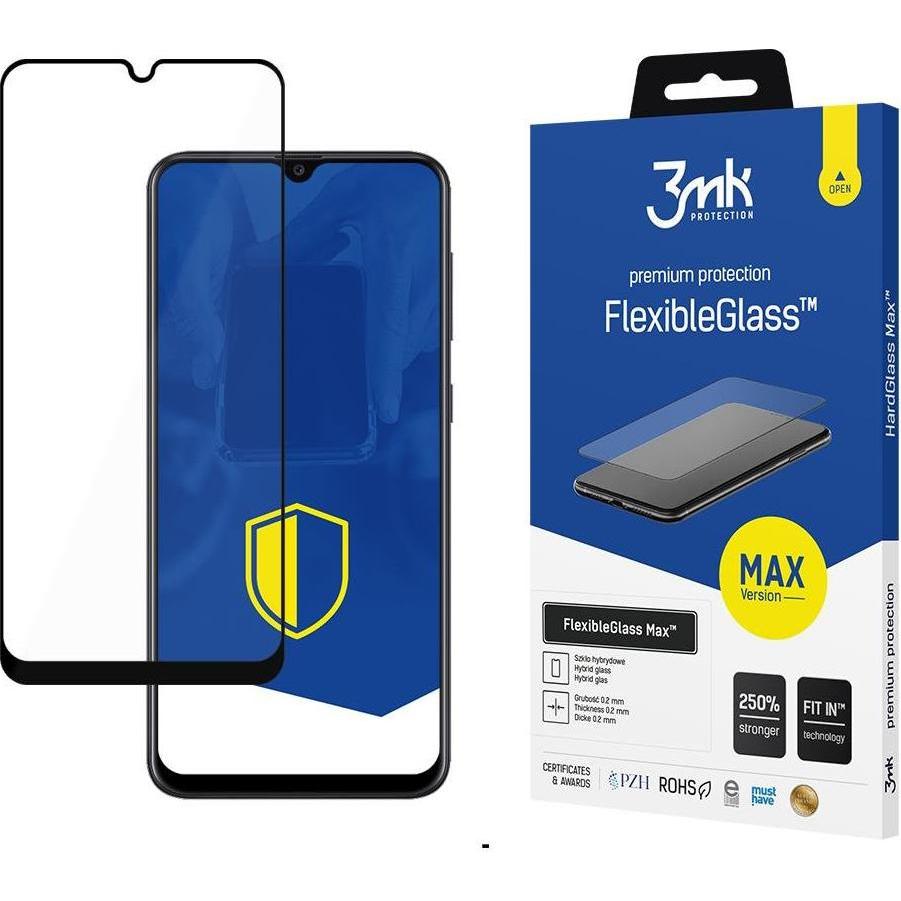 3MK hybrid glass Flexible 2.5D Max for Samsung Galaxy A50 black frame (1 Stück, Samsung Galaxy A50), Smartphone Schutzfo...