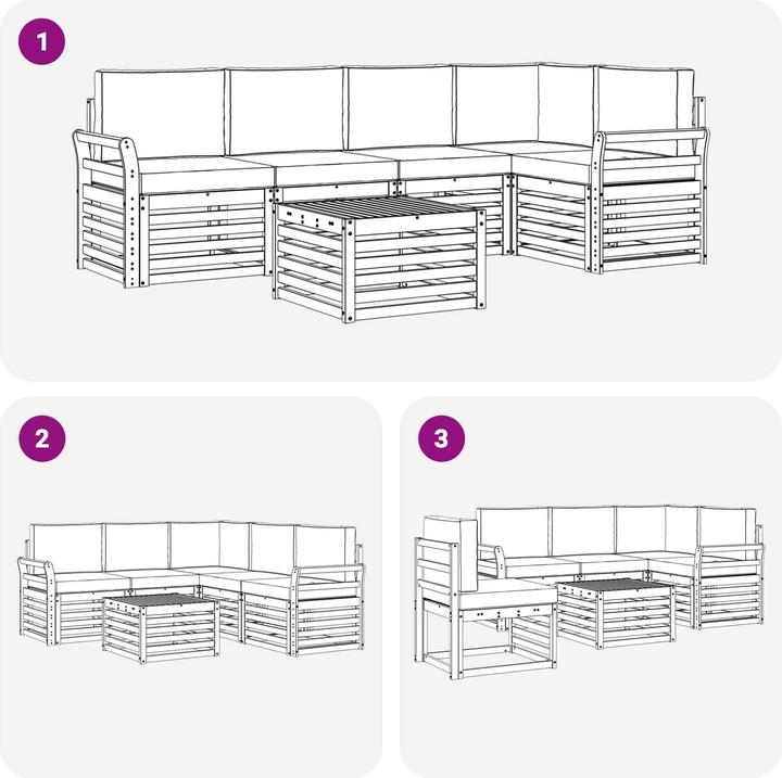Produktbild vidaXL Outdoor-Sofa