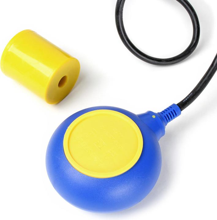 Produktbild Wiltec Schwimmerschalter Pumpe 230V 16A Rund Tauchpumpen Pegelschalter 2m Kabel (Durchlaufpumpe)