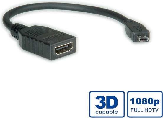 Produktbild Roline HDMI – Micro HDMI (0.15 m, HDMI)