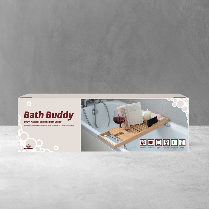 Produktbild Mad Monkey Badewannenablage aus Bambus