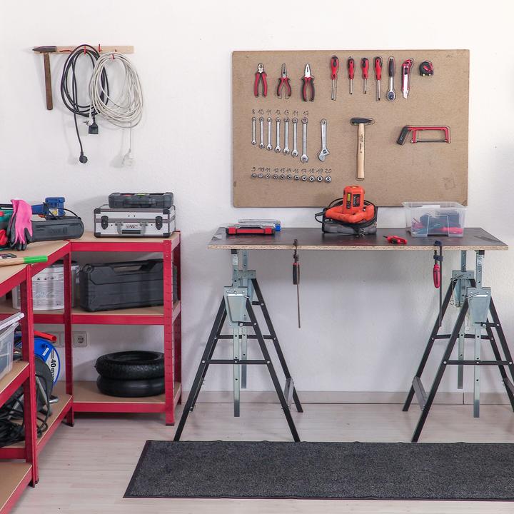 Actual product image Relaxdays Heavy-duty Shelving Unit Red