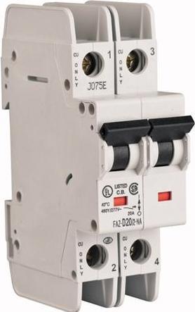 Actual product image Eaton MOE FAZ-C6/2-NA Circuit breaker C-character 6A 2p