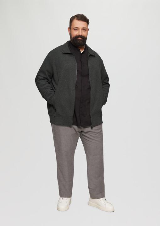 Image du produit S.Oliver Sweatshirt Jacke Sweatjacke aus Jacquard in Strick-Optik (XXL)